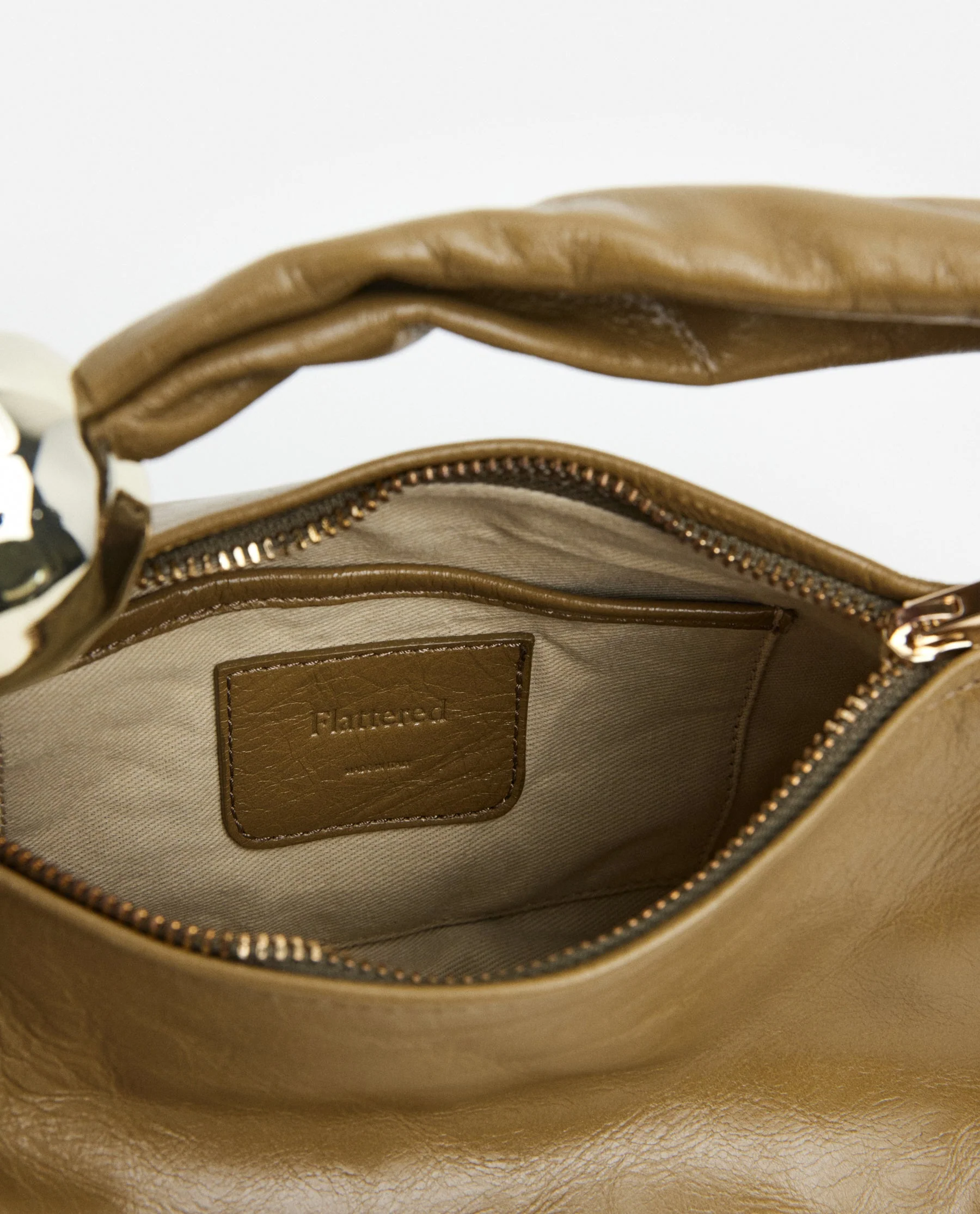 Astrid Handbag Leather Patent Olive - Image 5