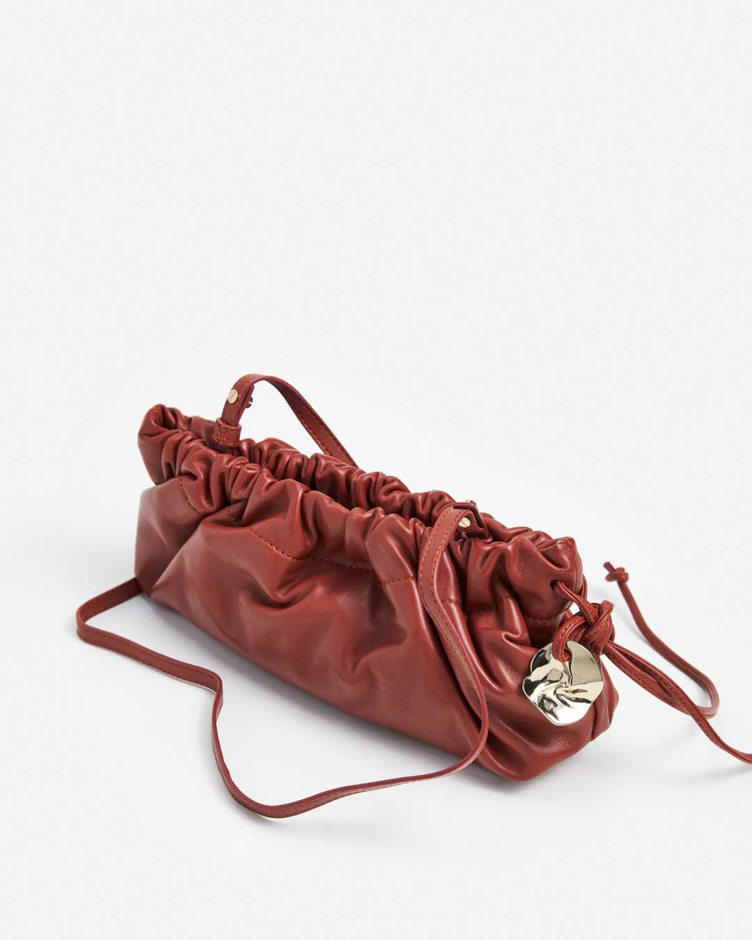 Cissi Clutch Bag Leather Brick Red - Image 6
