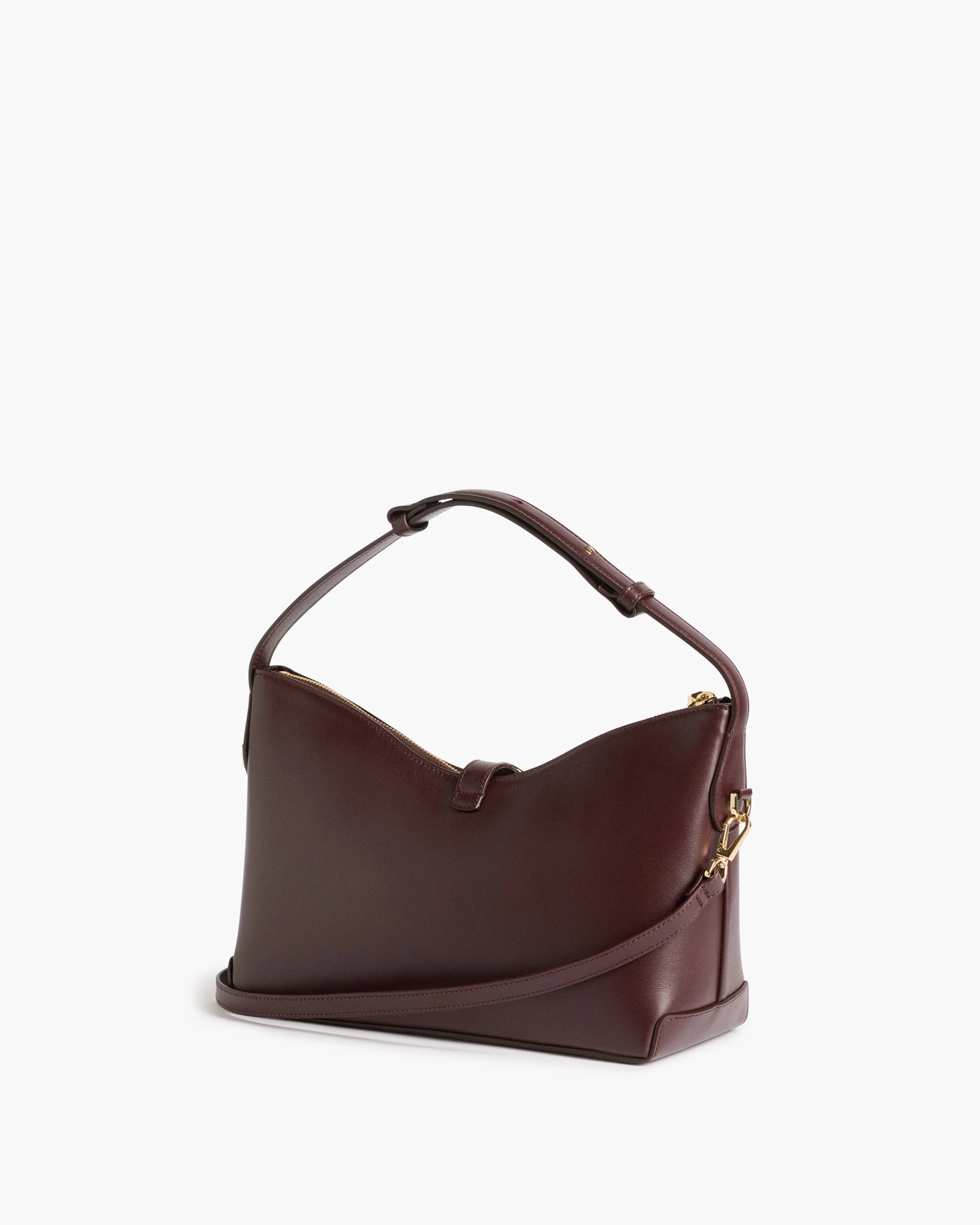 Gaia Ornament Handbag Leather Burgundy - Image 3