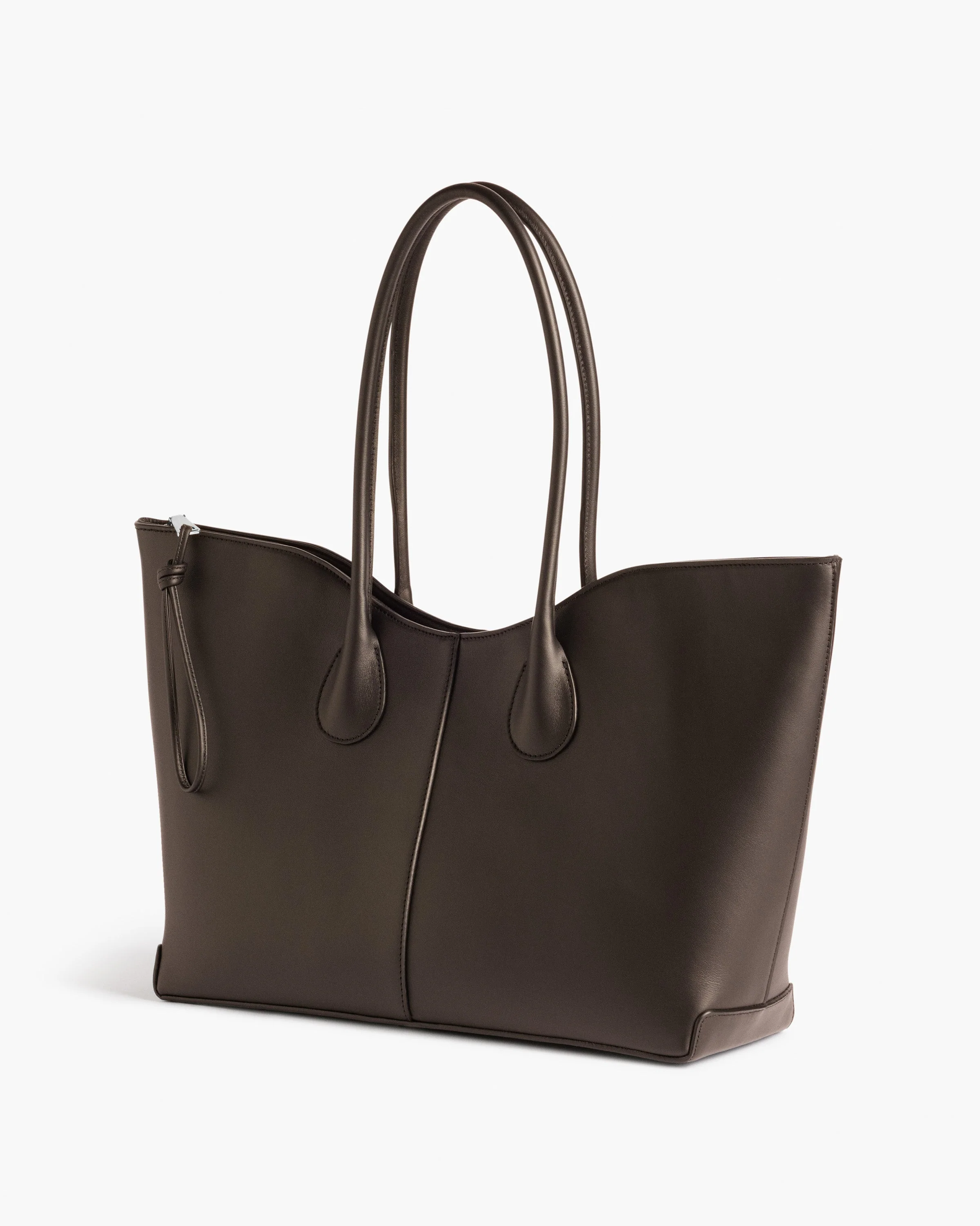 Gaia Tote Bag Leather Chocolate - Image 2