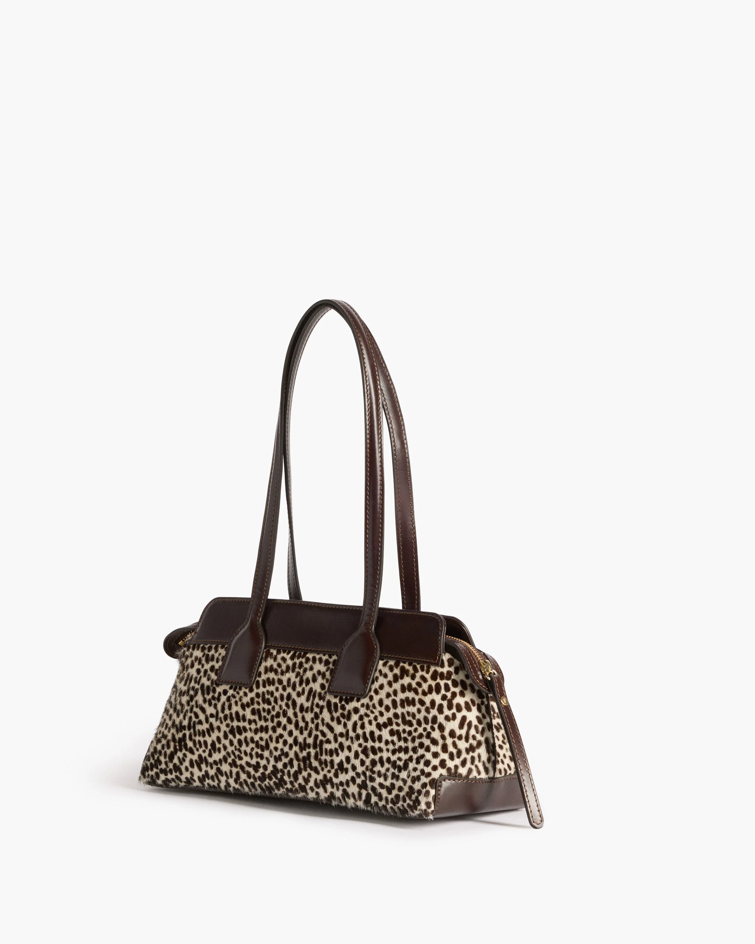 Greta Shoulder bag Leather Hair Chocolate Dot - Image 3