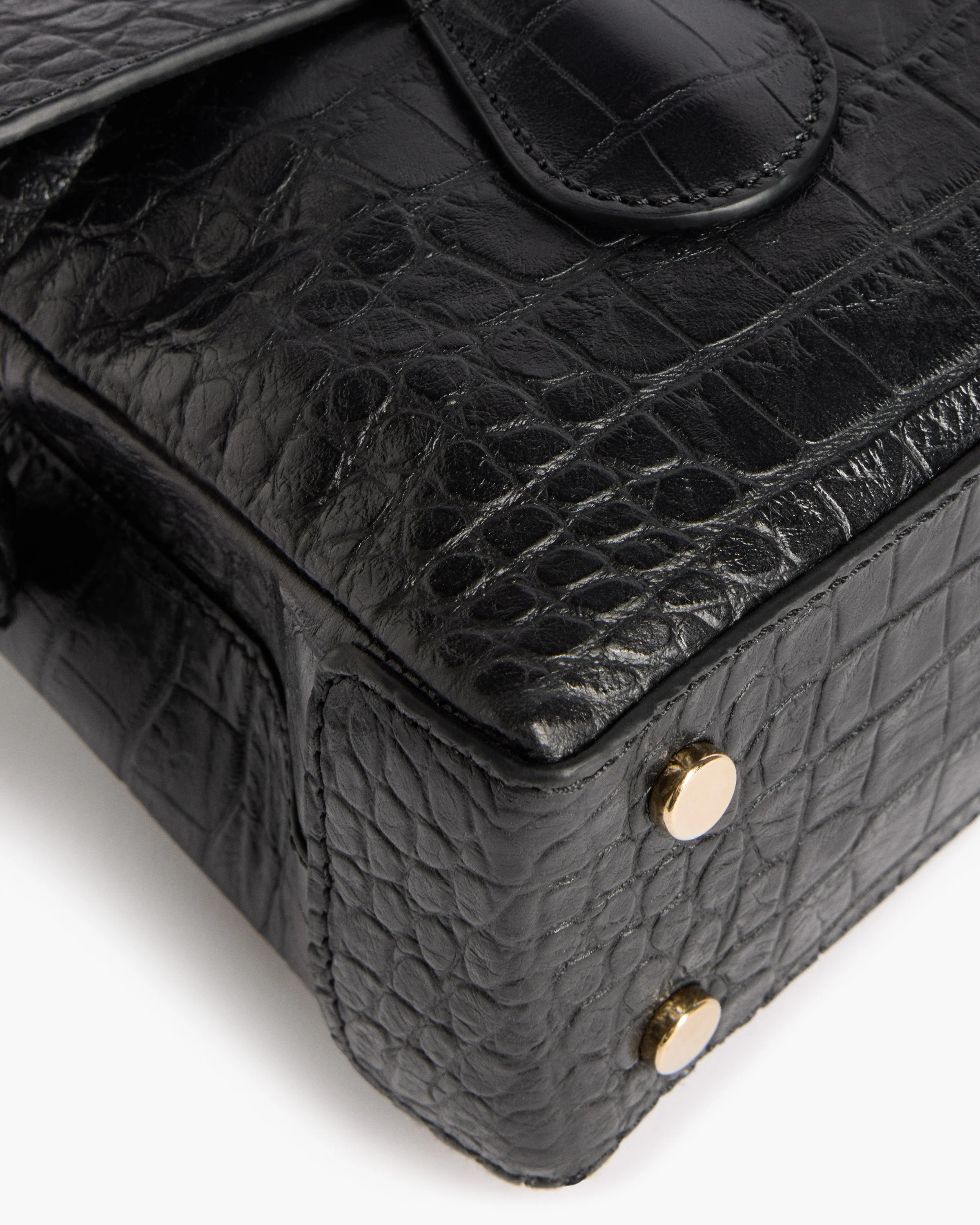 Lydia Mini Bag Leather Black Croco - Image 7