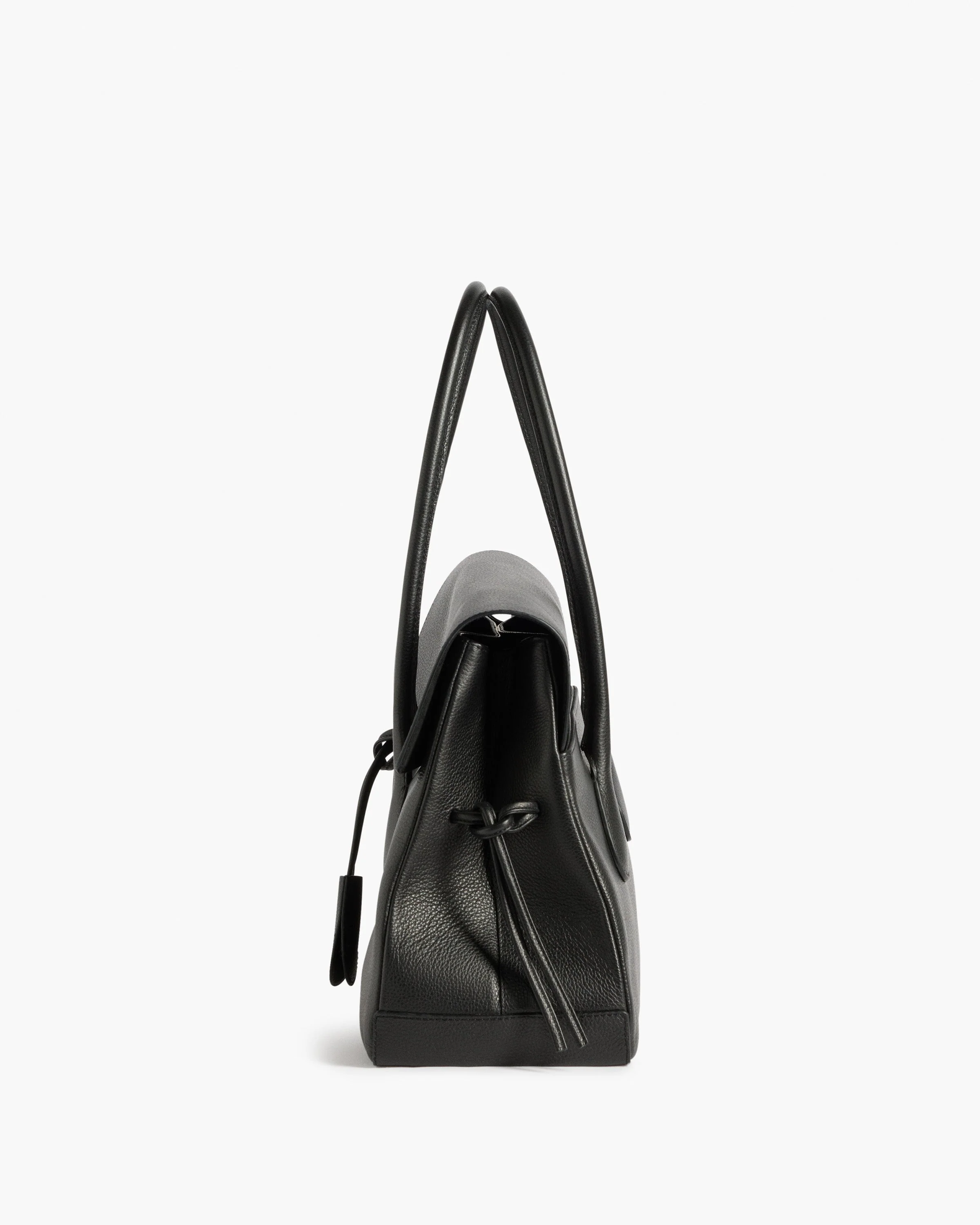 Lydia Tote Bag Grained Leather Black - Image 4