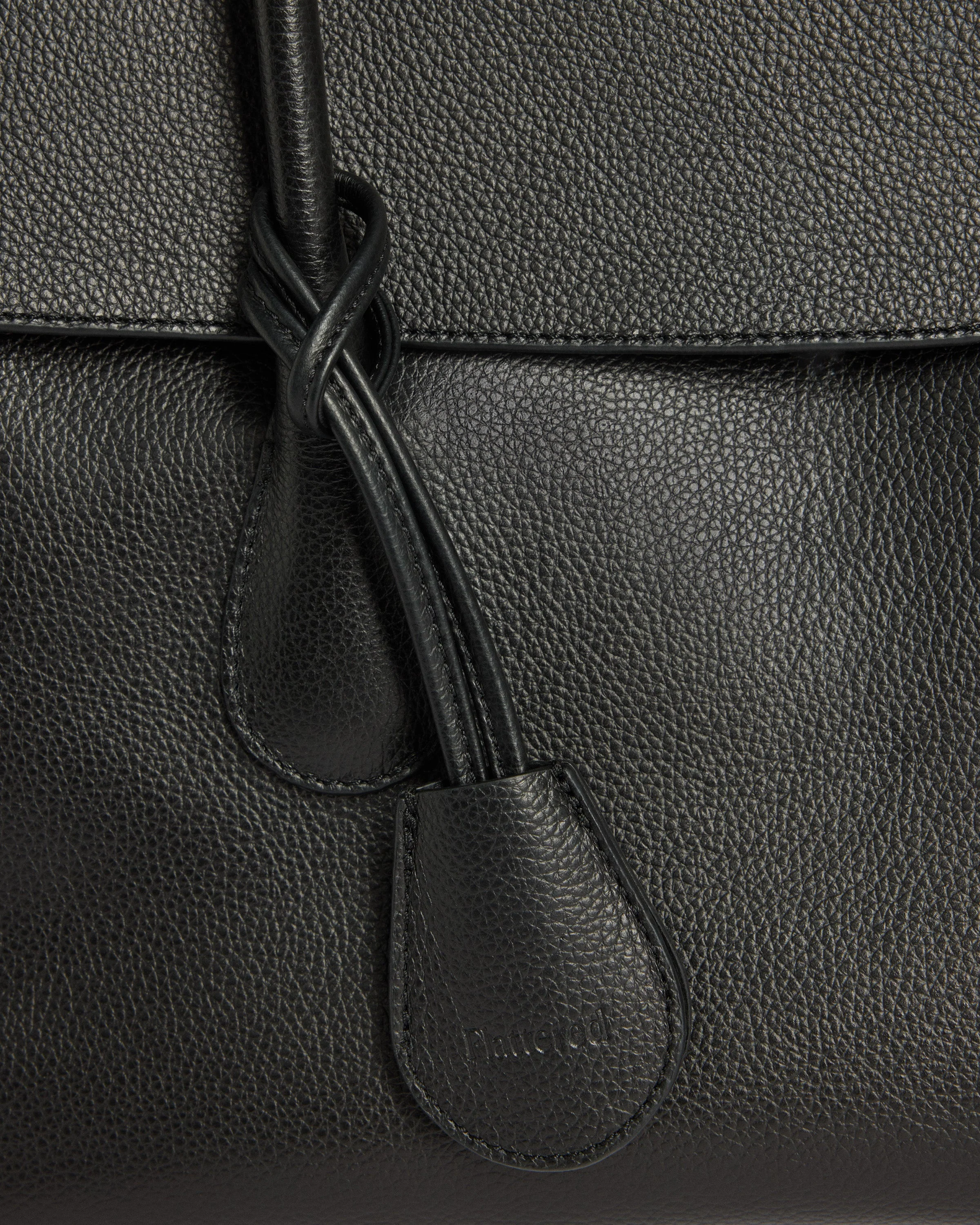 Lydia Tote Bag Grained Leather Black - Image 7
