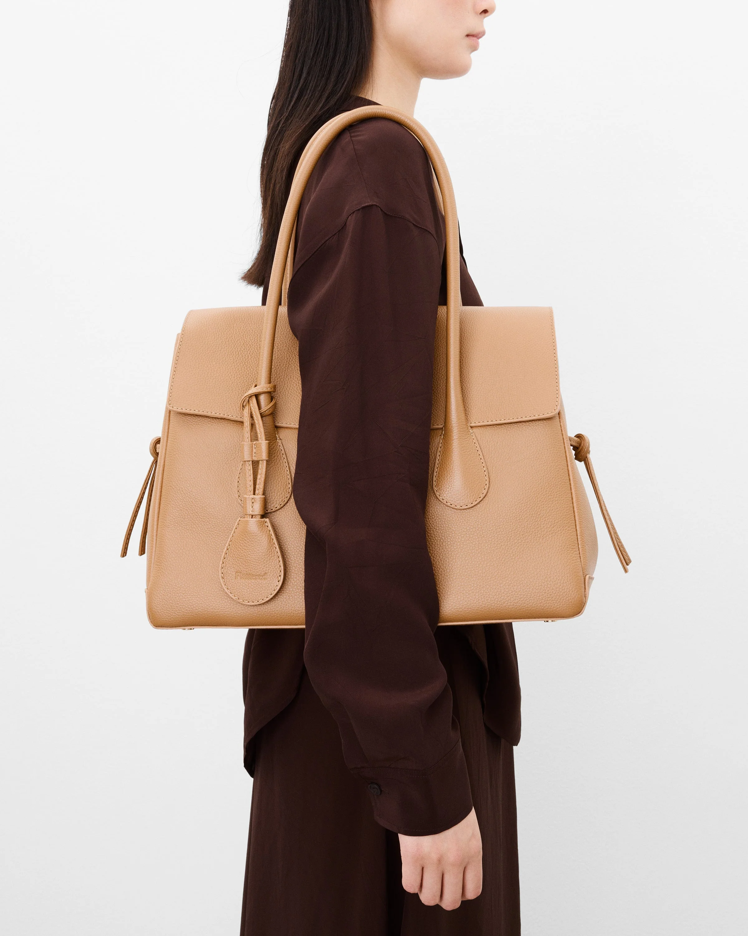 Lydia Tote Bag Grained Leather Cognac - Image 2