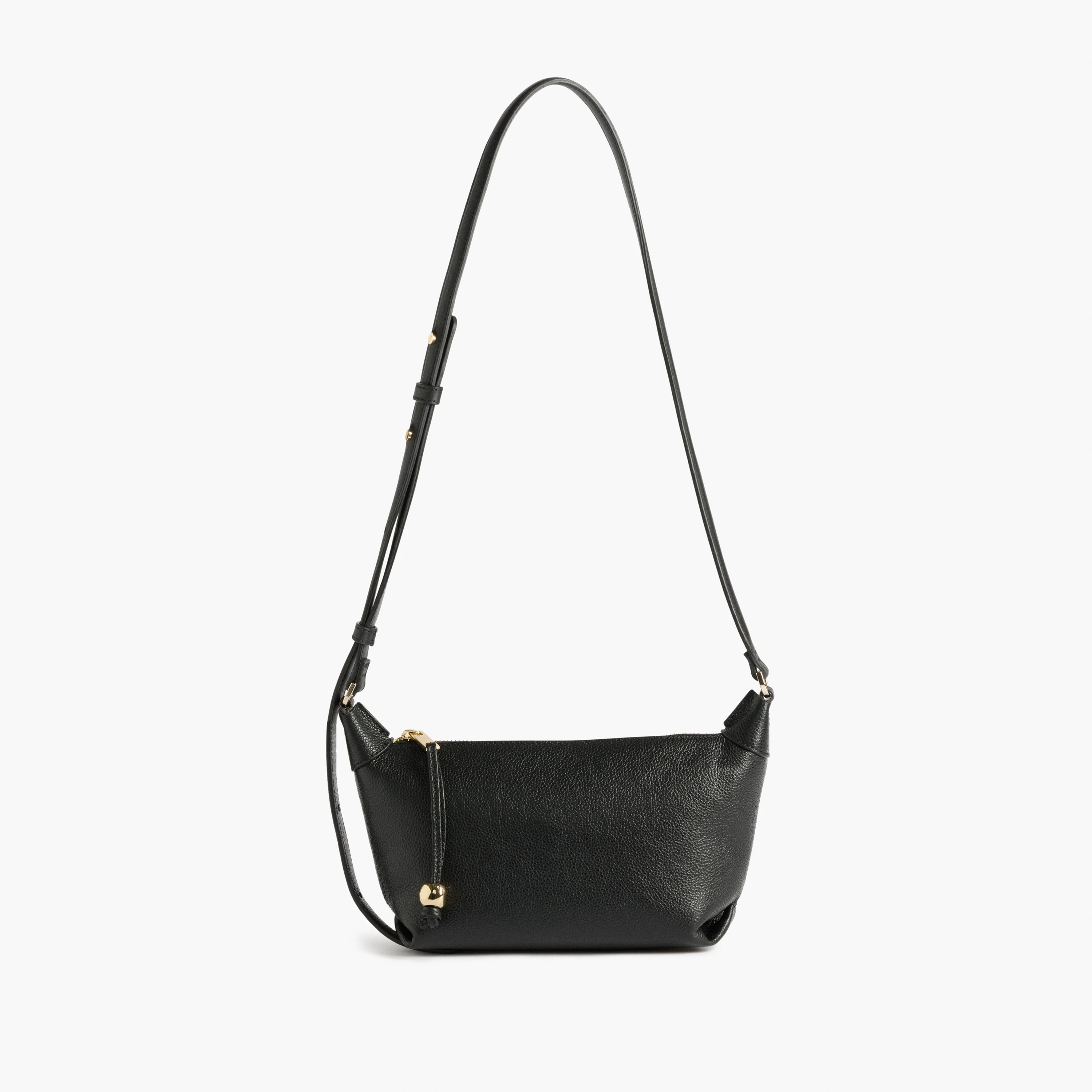Ru Crossbody Bag Grained Leather Black - Image 3